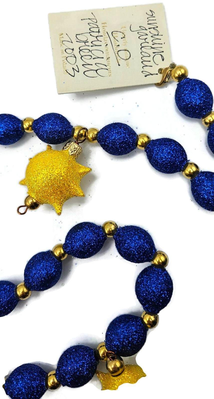 Patricia Breen Sunshine Garland Blue Yellow Spring Christmas Decor CATZ 2400CO6