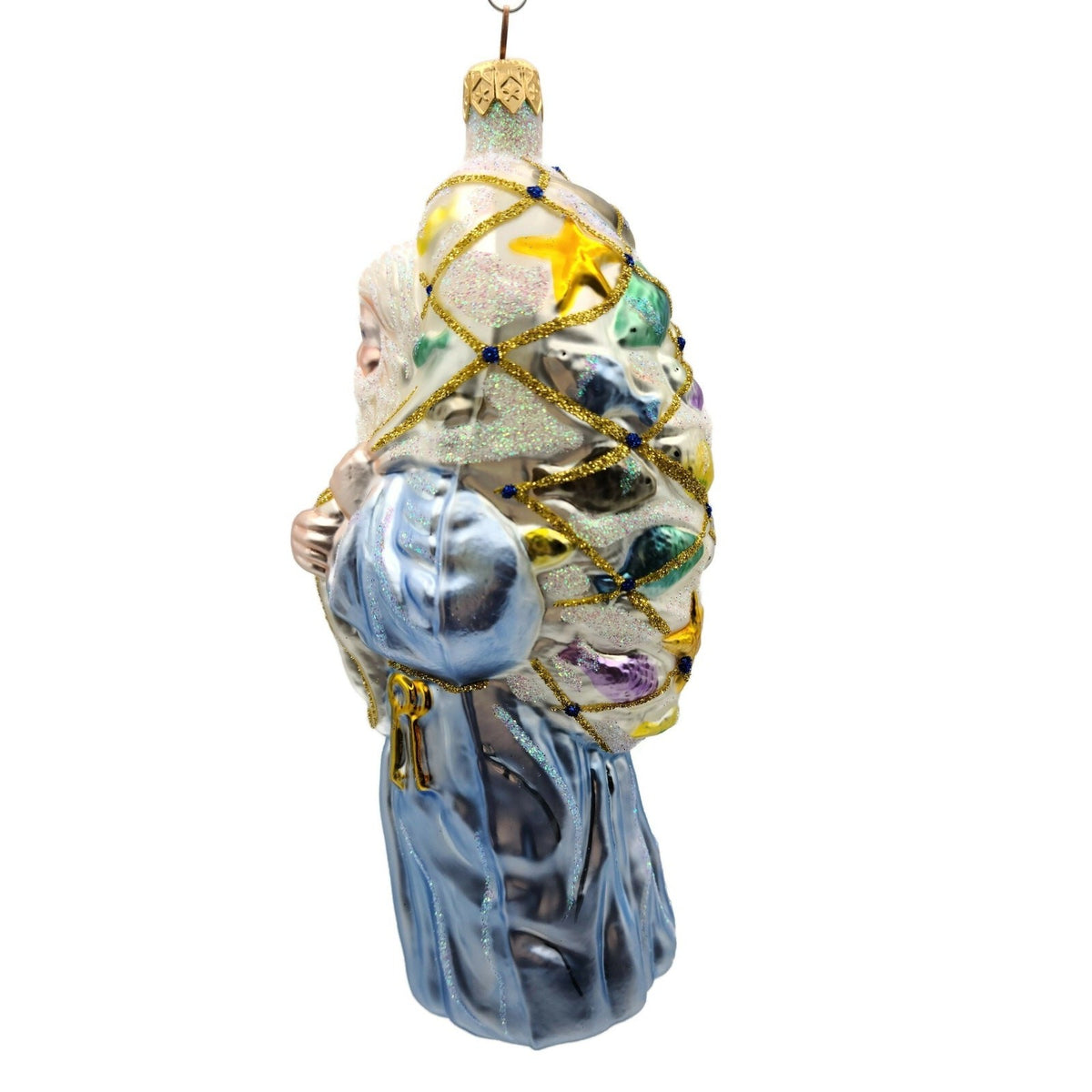 Patricia Breen Saint Peter Fisher of Men Blue Santa Christmas Ornament 97394