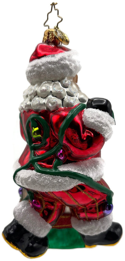 Christopher Radko 2014 Shiny Brite Santa Glass Christmas Ornament 10175773
