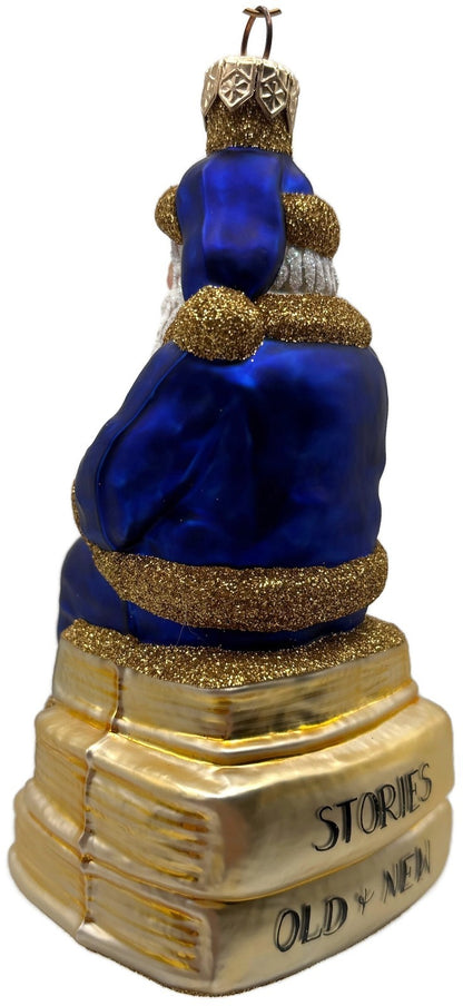 Patricia Breen Santa Reads Blue Stories Old And New Christmas Tree Ornament 99315