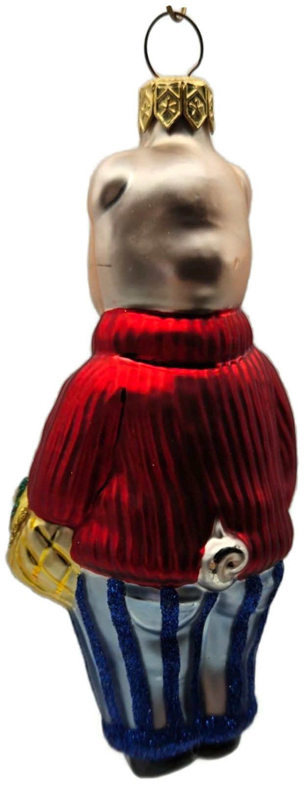 Patricia Breen This Little Piggy Goes to the Market Red Glass Ornament 96484