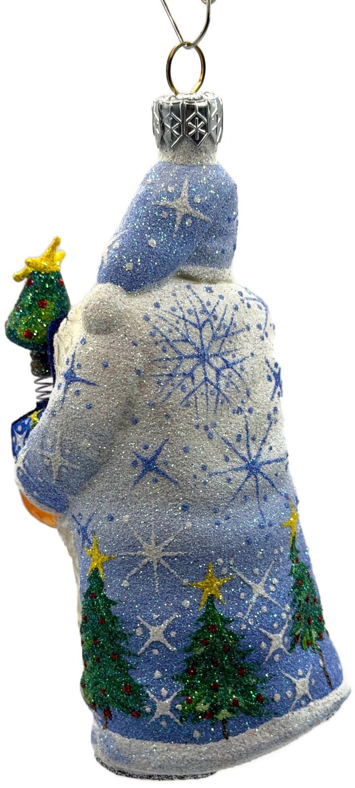 Patricia Breen Jack In The Box Santa Blue Snowflakes Christmas Ornament 23743
