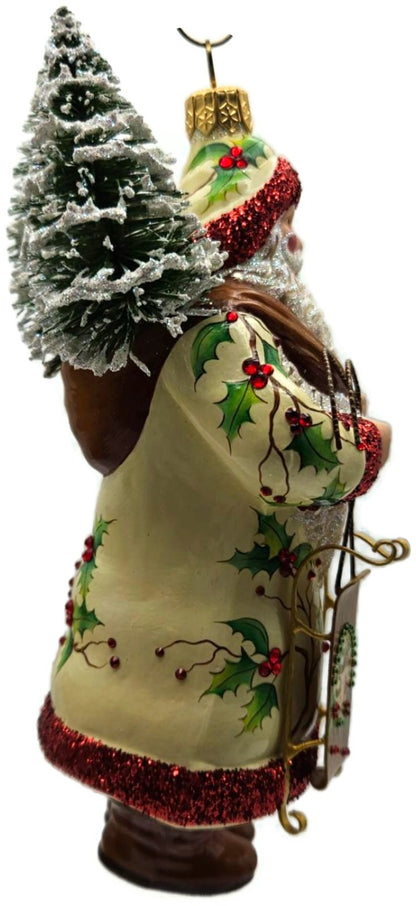 Patricia Breen Oakley Claus Cream Holly Santa Christmas Ornament 34322