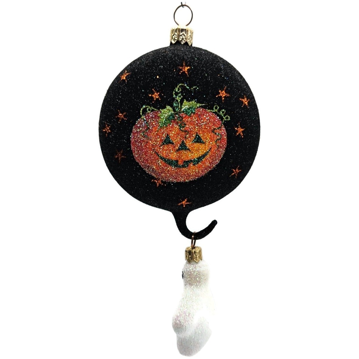 Patricia Breen Boo Medallion Pumpkin Ghost 2 Part Halloween Ornament 2100NM1