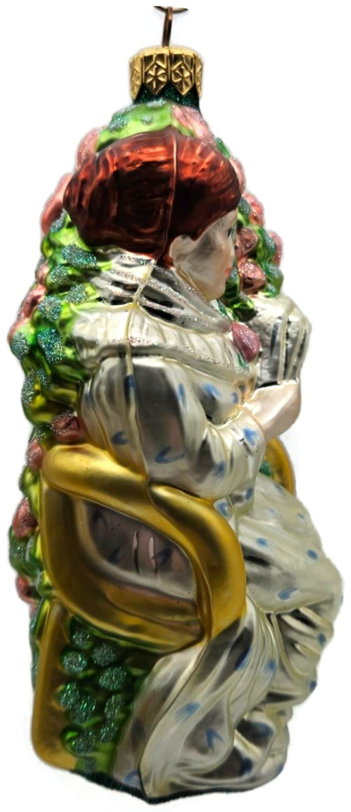 Patricia Breen Woman Reading Mary Cassatt Inspired Glass Spring Ornament 9800AIC4