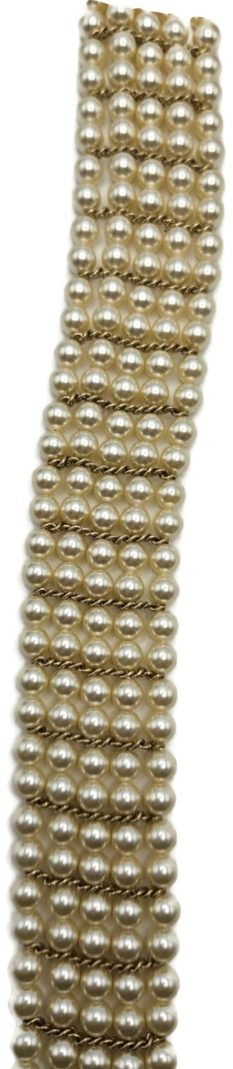 Chanel Paris Bombay 12A Pearl Camellia Necklace Belt Gold Tone 2012 w/ Box5