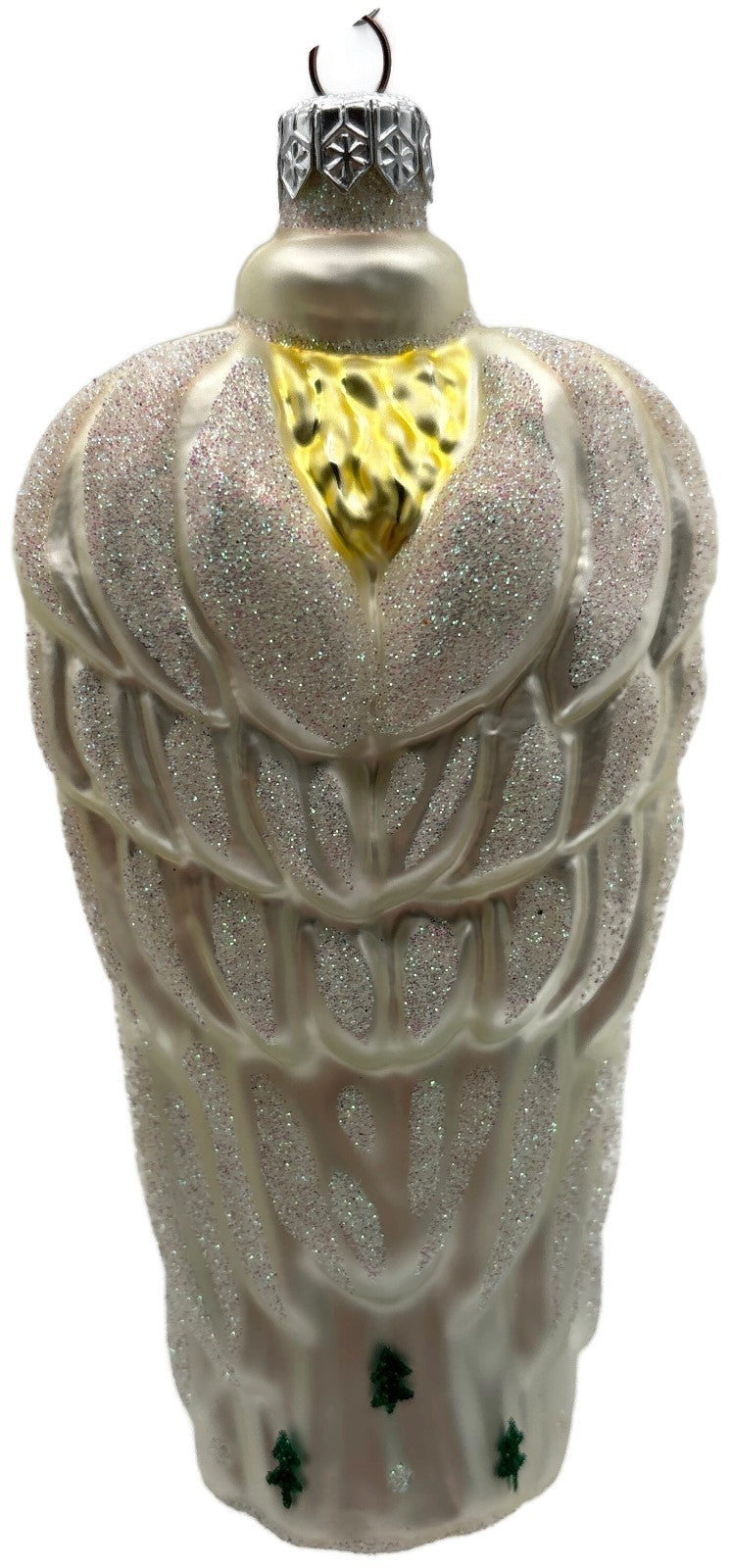 Patricia Breen Noel Angel Pearl White Yellow Green Glass Christmas Ornament 97314