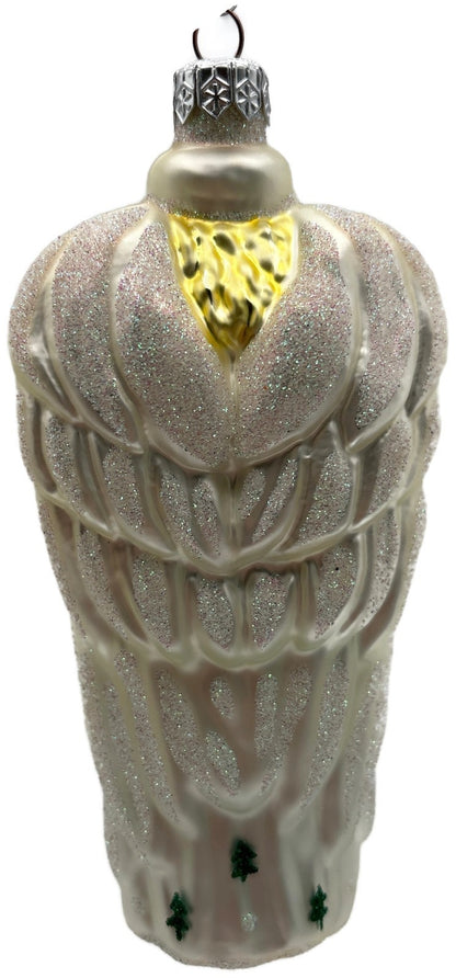 Patricia Breen Noel Angel Pearl White Yellow Green Glass Christmas Ornament 97314