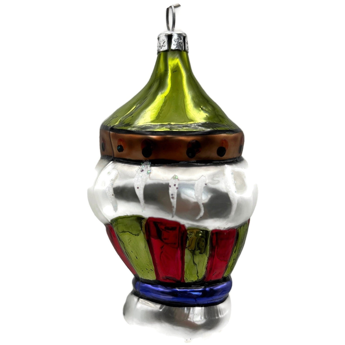 Calik’s Artistry Little King Figural Glass Stripe Christmas Tree Decor Ornament5