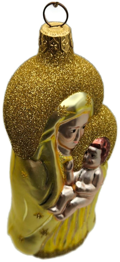 Patricia Breen Madonna of the Sun Gold Glitter Stars Christmas Ornament 96321