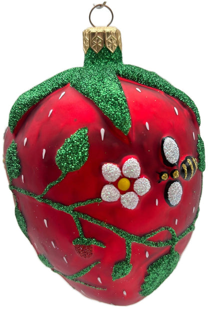 Patricia Breen Grande Strawberry Bees Fruit Red Spring Christmas Ornament 9800NM7