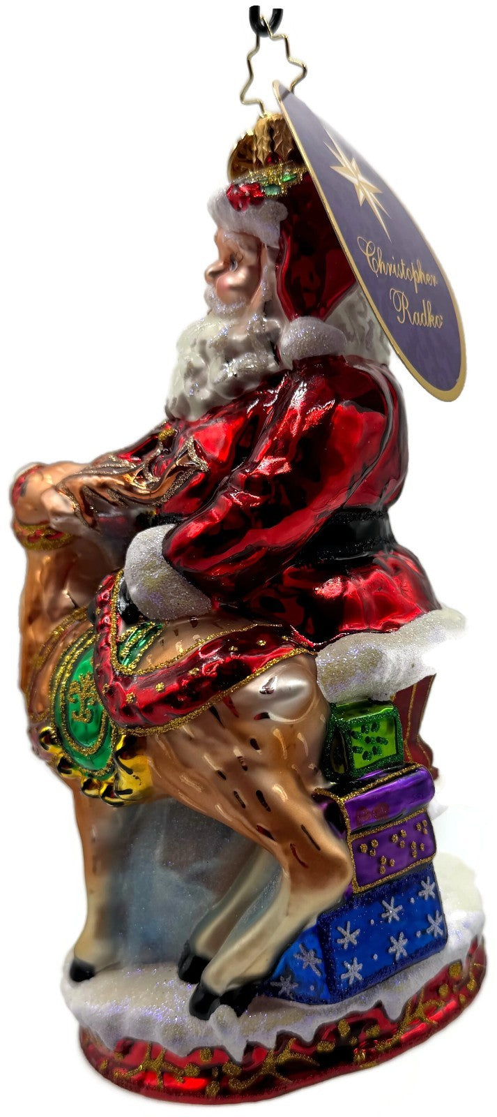 Christopher Radko Deer Friends Santa Reindeer Christmas Ornament 10169048