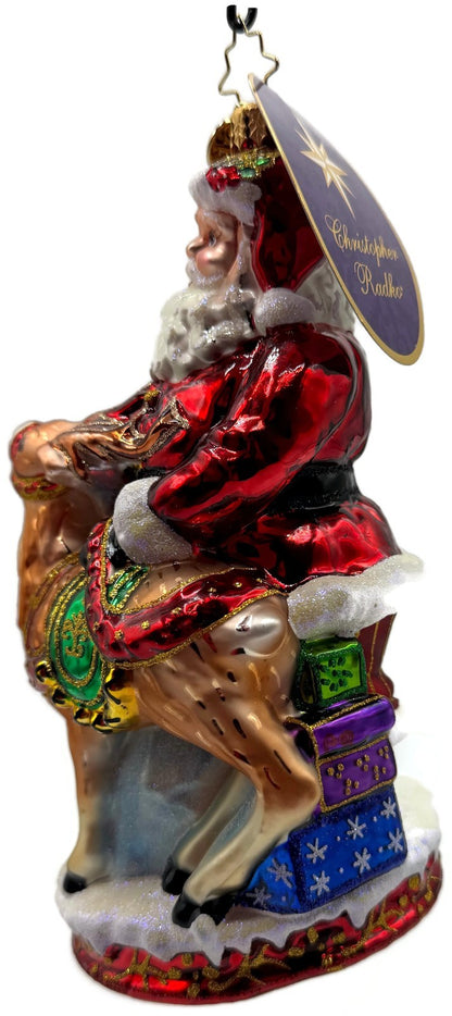 Christopher Radko Deer Friends Santa Reindeer Christmas Ornament 10169048
