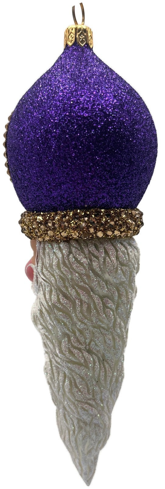 Patricia Breen Vendome Claus Glittered Purple Reflector Christmas Ornament 34415