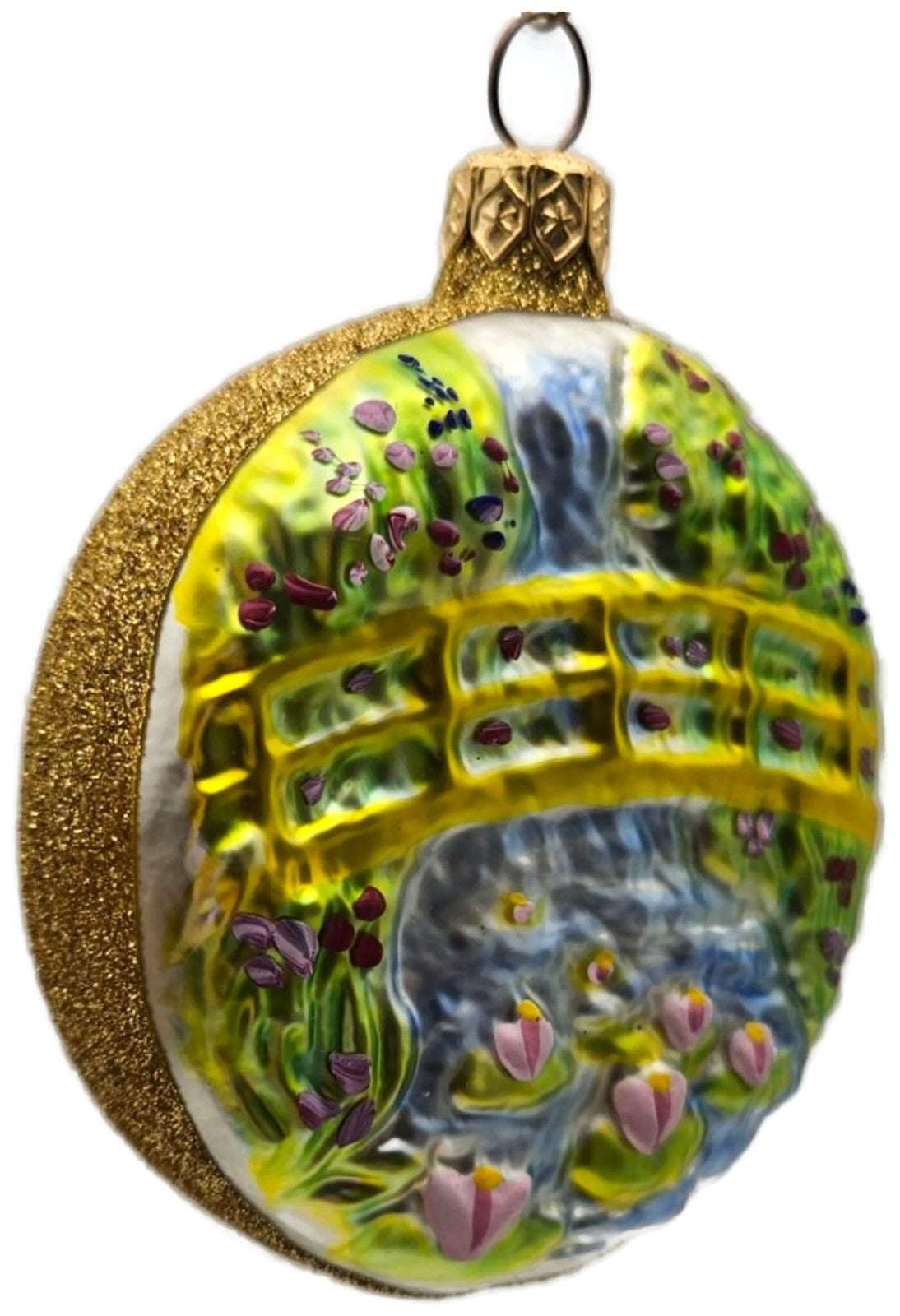 Patricia Breen Japanese Bridge Medallion Water Lily Christmas Tree Ornament 95961