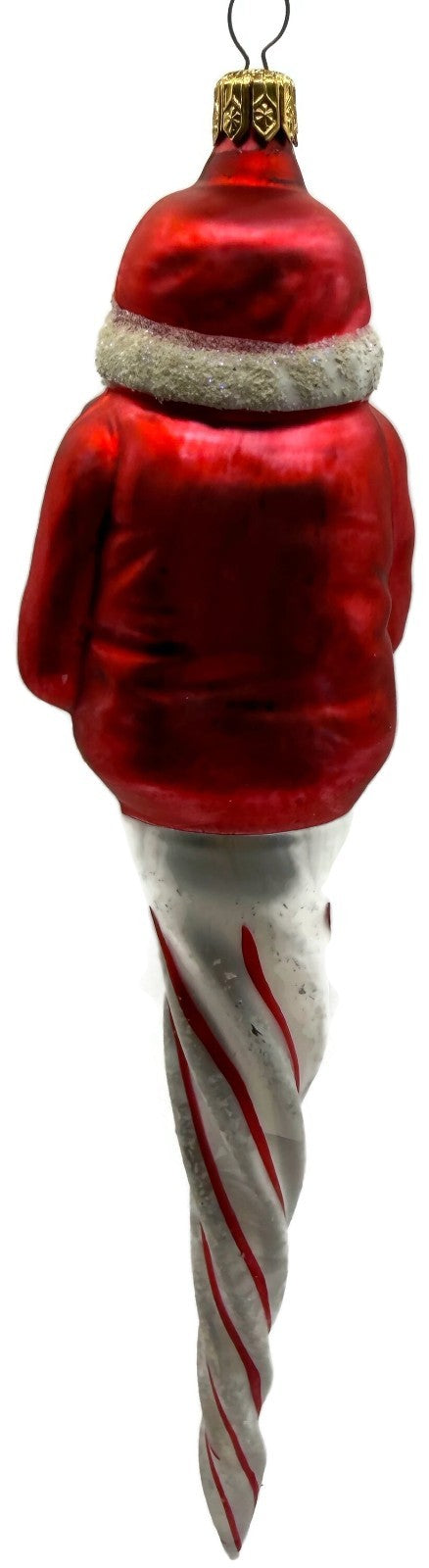 Christopher Radko St. Nickcicle Santa Icicle Glass Christmas Ornament 92 1078