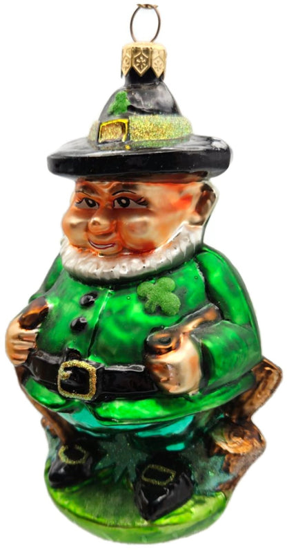 Christopher Radko Tall N Stout O'Leary As Green St Patrick Day Ornament 98-288-07