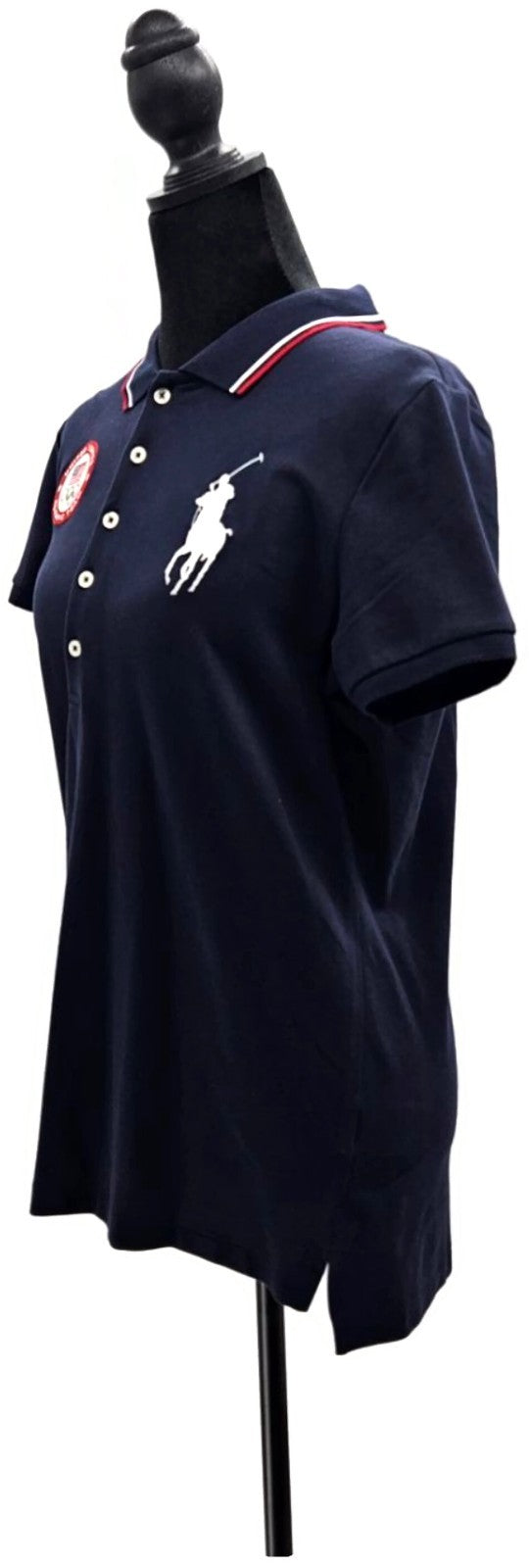 Ralph Lauren US Olympic 2012 Polo Shirt Official Outfitter Blue Womens Large NWT1