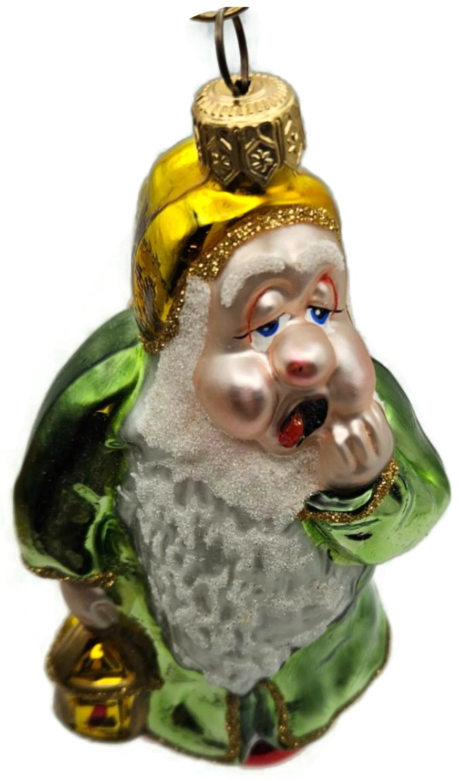 Kurt Adler Polonaise Komozja Sleepy Dwarf Snow White Green Christmas Ornament1