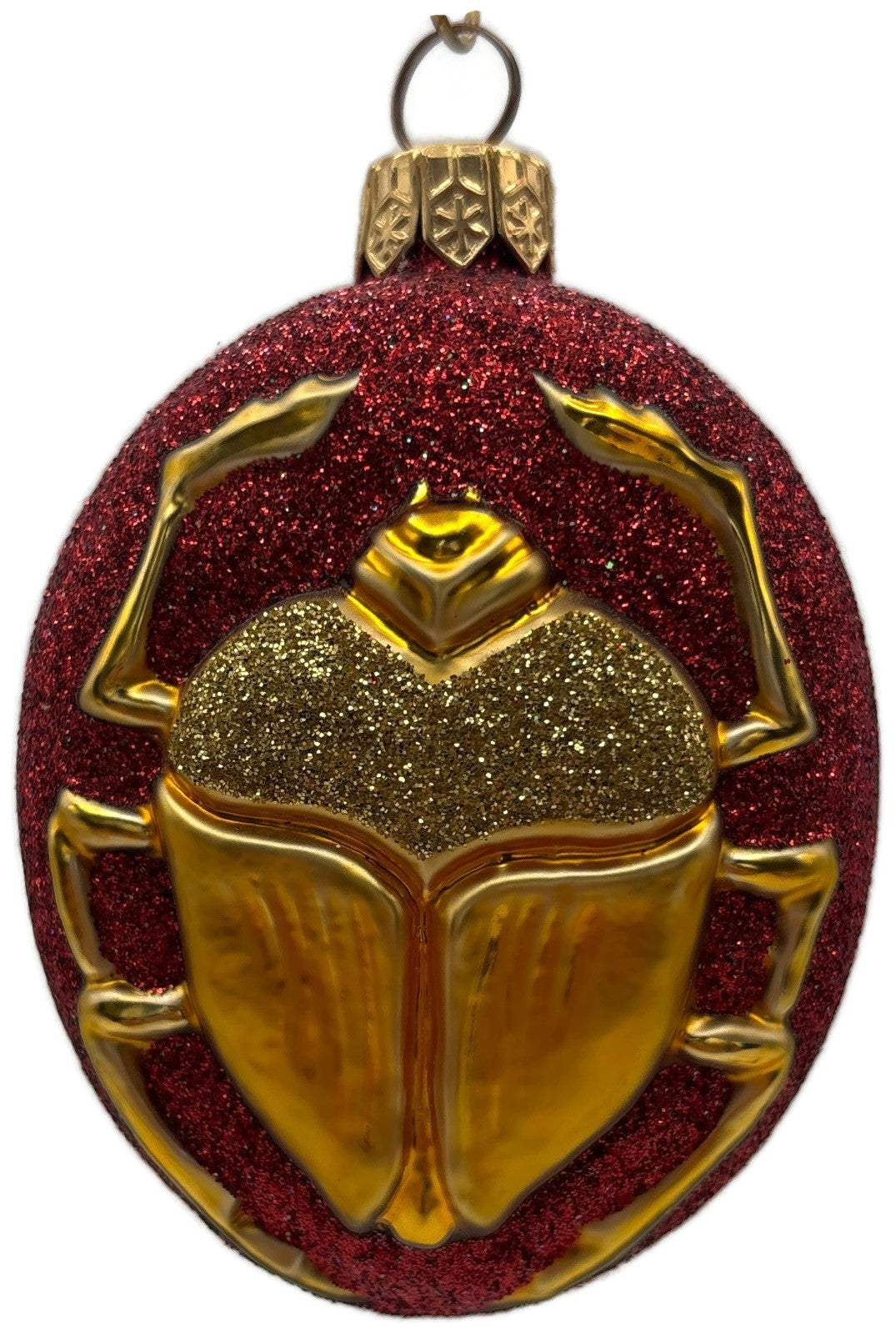 Patricia Breen Cleopatra's Scarab Red Gold Beetle Insect Christmas Ornament 97090