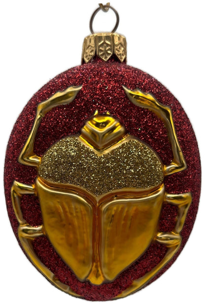 Patricia Breen Cleopatra's Scarab Red Gold Beetle Insect Christmas Ornament 97090