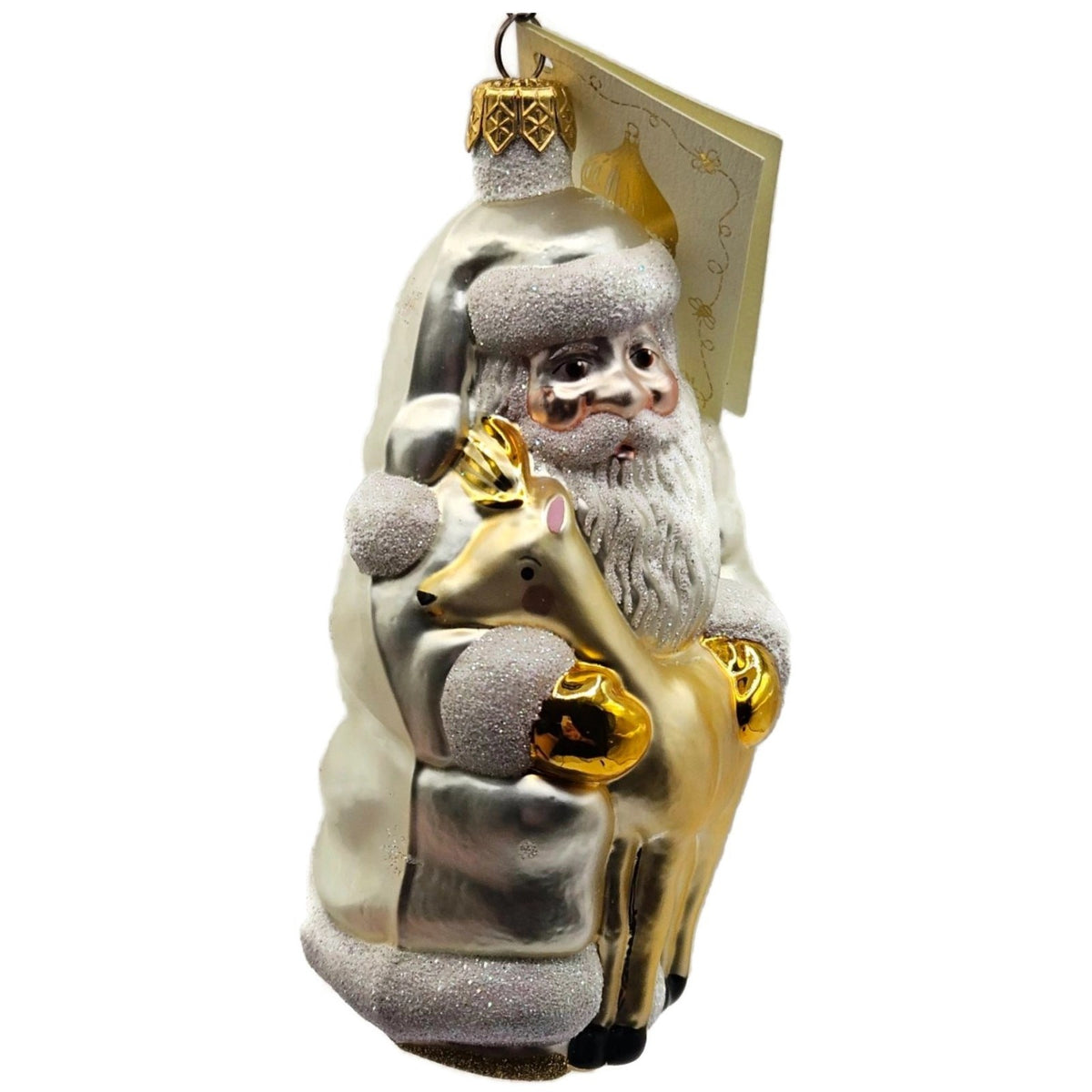 Patricia Breen Santa and Sarenka Glittered Snowflakes Christmas Ornament 983811