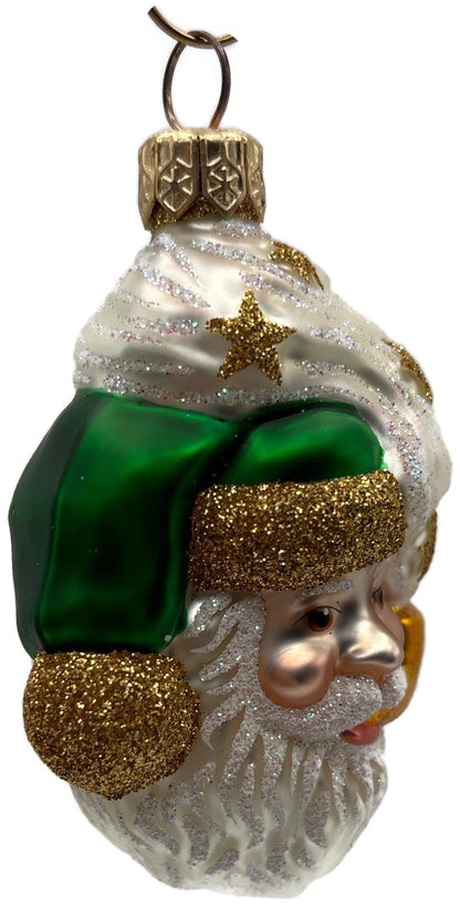 Patricia Breen Miniature Merry Olde Elf Green Gold Stars Christmas Ornament 99471