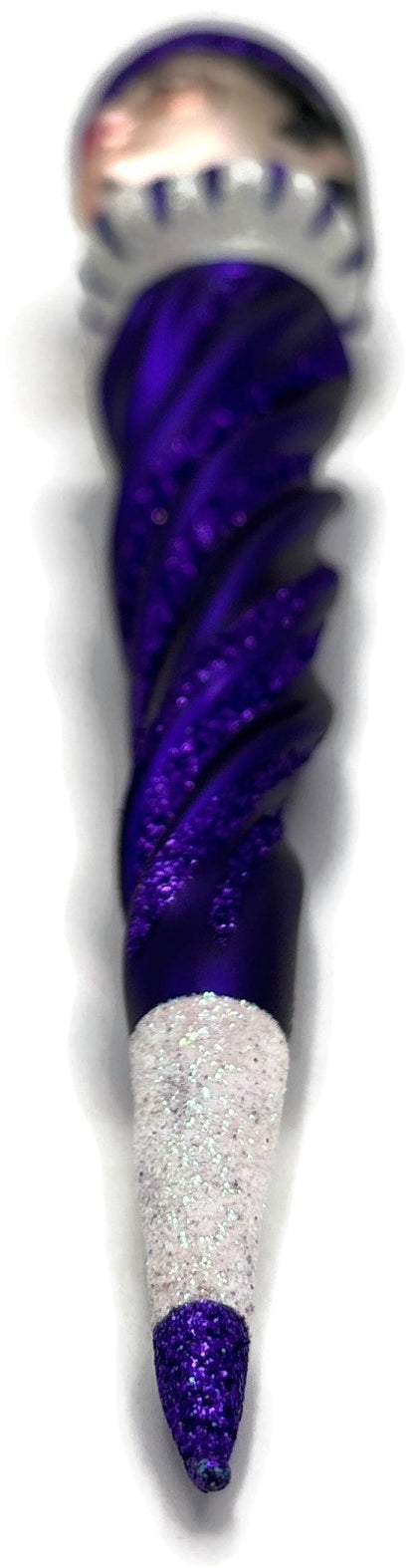 Patricia Breen French Twist Purple Glittered Monocle Christmas Ornament 9552CO9