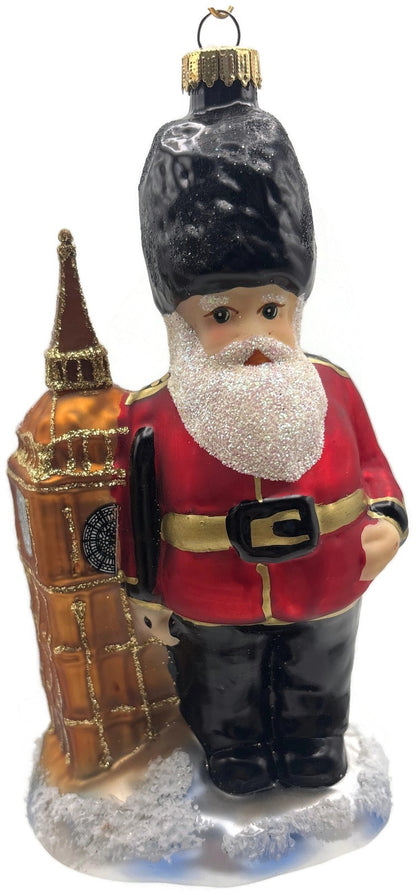 Krebs Glas Lauscha London Santa Guard And Big Ben Glass Christmas Tree Ornament0