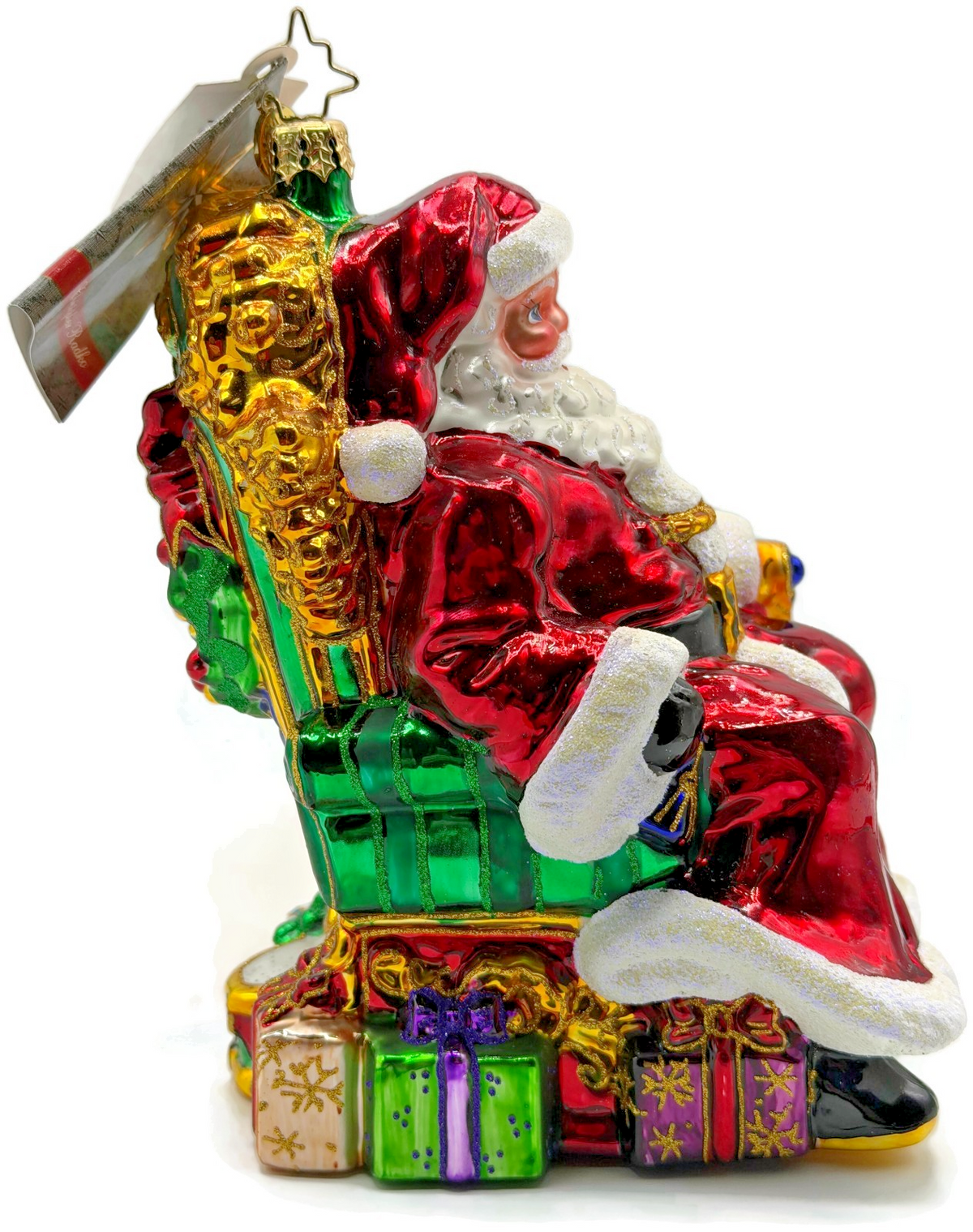 Christopher Radko Worth The Wait Sitting Santa Claus Christmas Ornament 10165171