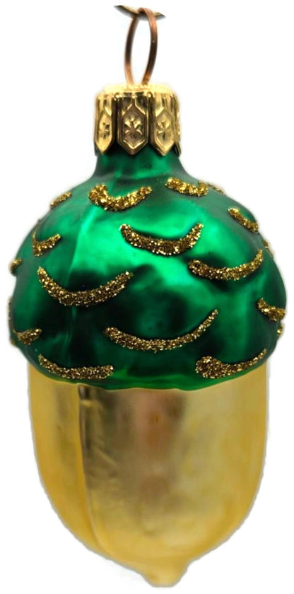Patricia Breen Walk in the Woods Acorn Gold Green Fall Christmas Ornament 96516