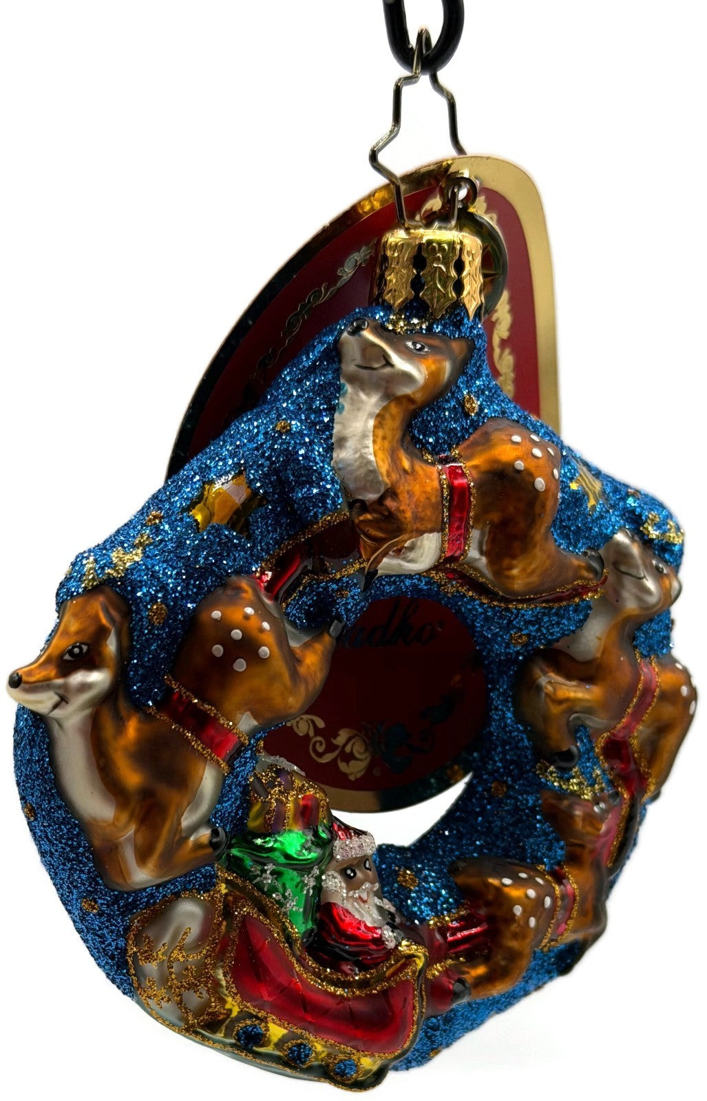 Christopher Radko Santa's Midnight Ride Gem Stars Christmas Ornament 10197391