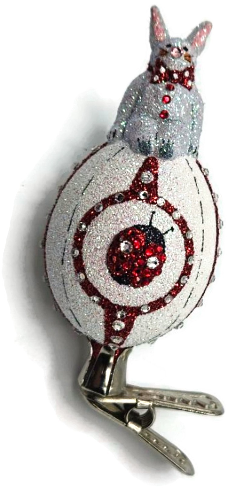 Patricia Breen Sitting Pretty Ladybugs White Red Clip On Easter Ornament 28998