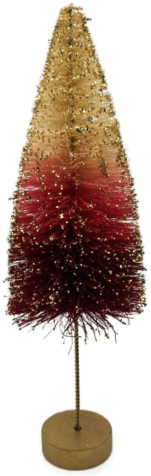 Bethany Lowe Glitter Bottle Brush Strawberries and Cream Christmas Tree Set of 38