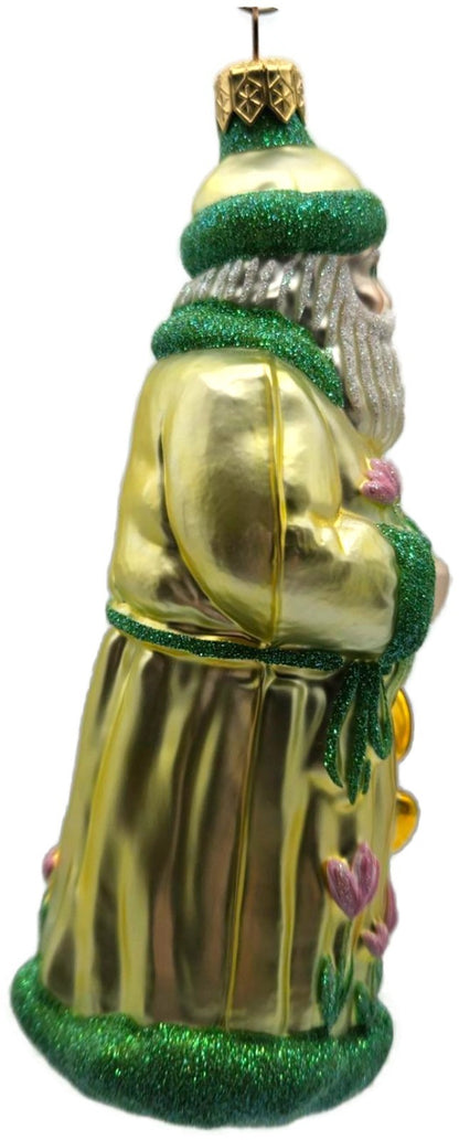 Patricia Breen Santa Dreams of Spring Yellow Spring Christmas Ornament 97403