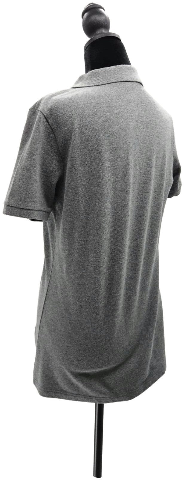 Burberry London Grey Melange Nova Check Placket Polo Shirt Women's M Stretch5