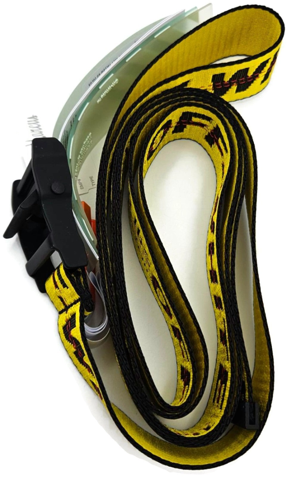 Off White c/o Virgil Abloh Industrial Belt Yellow 5400 lbs Webbing NWT1