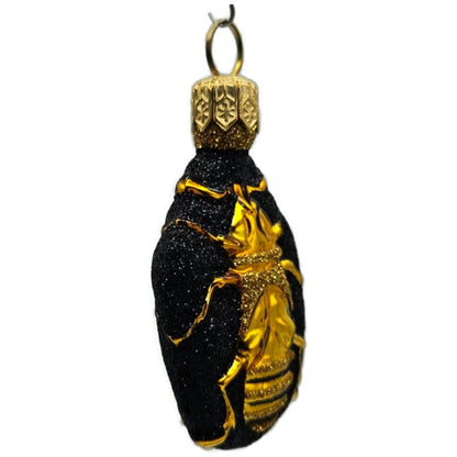 Patricia Breen Bugs Black Gold Beetle Stripe Insect Christmas Ornament 23115