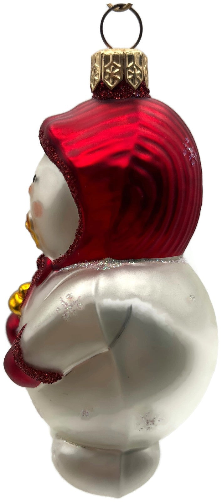 Patricia Breen Snowbaby Red Snowflakes Glass Snowman Christmas Ornament 99366
