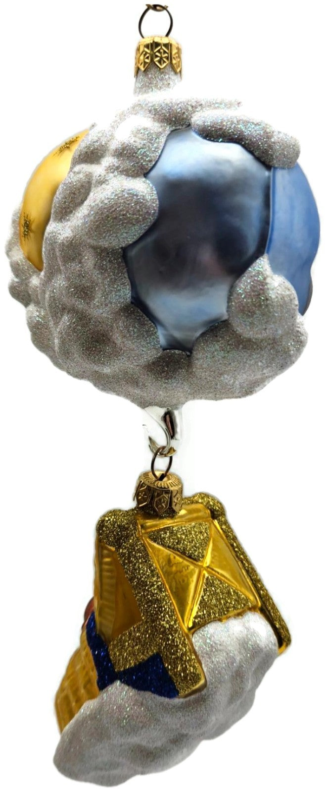 Patricia Breen Sweet Dreams Blue Polka Dots Gold Stars Christmas Ornament 97474