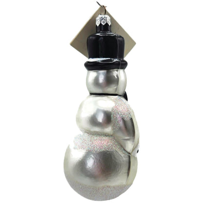 Patricia Breen Top Hat Snowman Matte White Snowflakes Christmas Ornament 97826