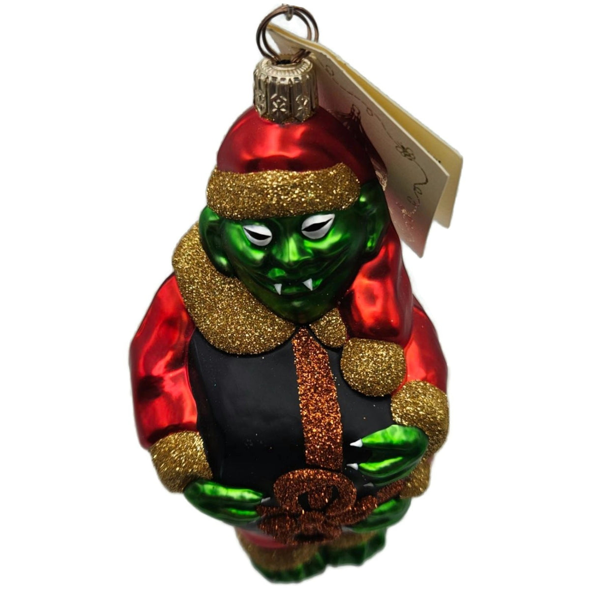 Patricia Breen Mmmonster Delivery Orange Glass Halloween Christmas Ornament 99198