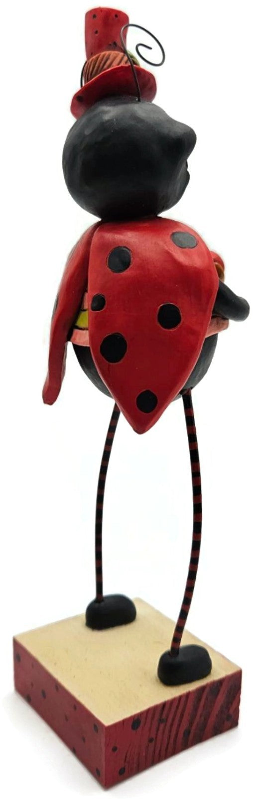 Janell Berryman Hugs and Kisses Pumpkinseeds Folk Art Enesco Ladybug Figurine4