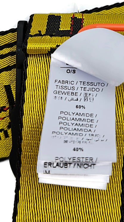 Off White c/o Virgil Abloh Industrial Belt Yellow 5400 lbs Webbing NWT13