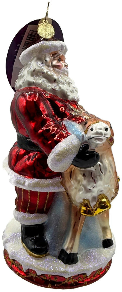 Christopher Radko Deer Friends Santa Reindeer Christmas Ornament 10169042