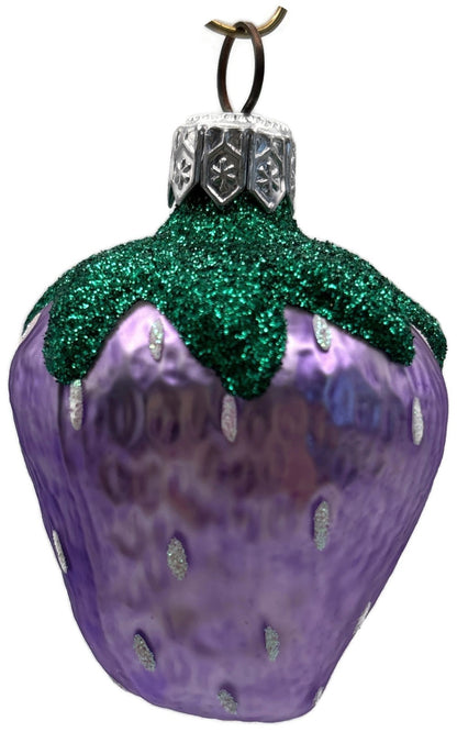 Patricia Breen Frosted Strawberry Lavender Spring Fruit Christmas Ornament 96142