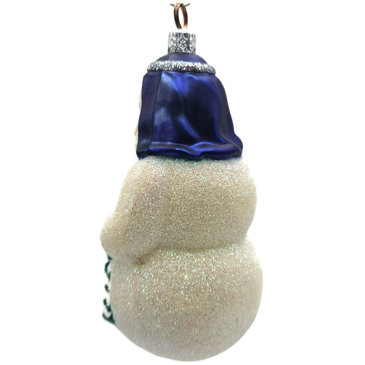 Patricia Breen Snow Joseph Blue Glittered Green White Christmas Ornament 20194