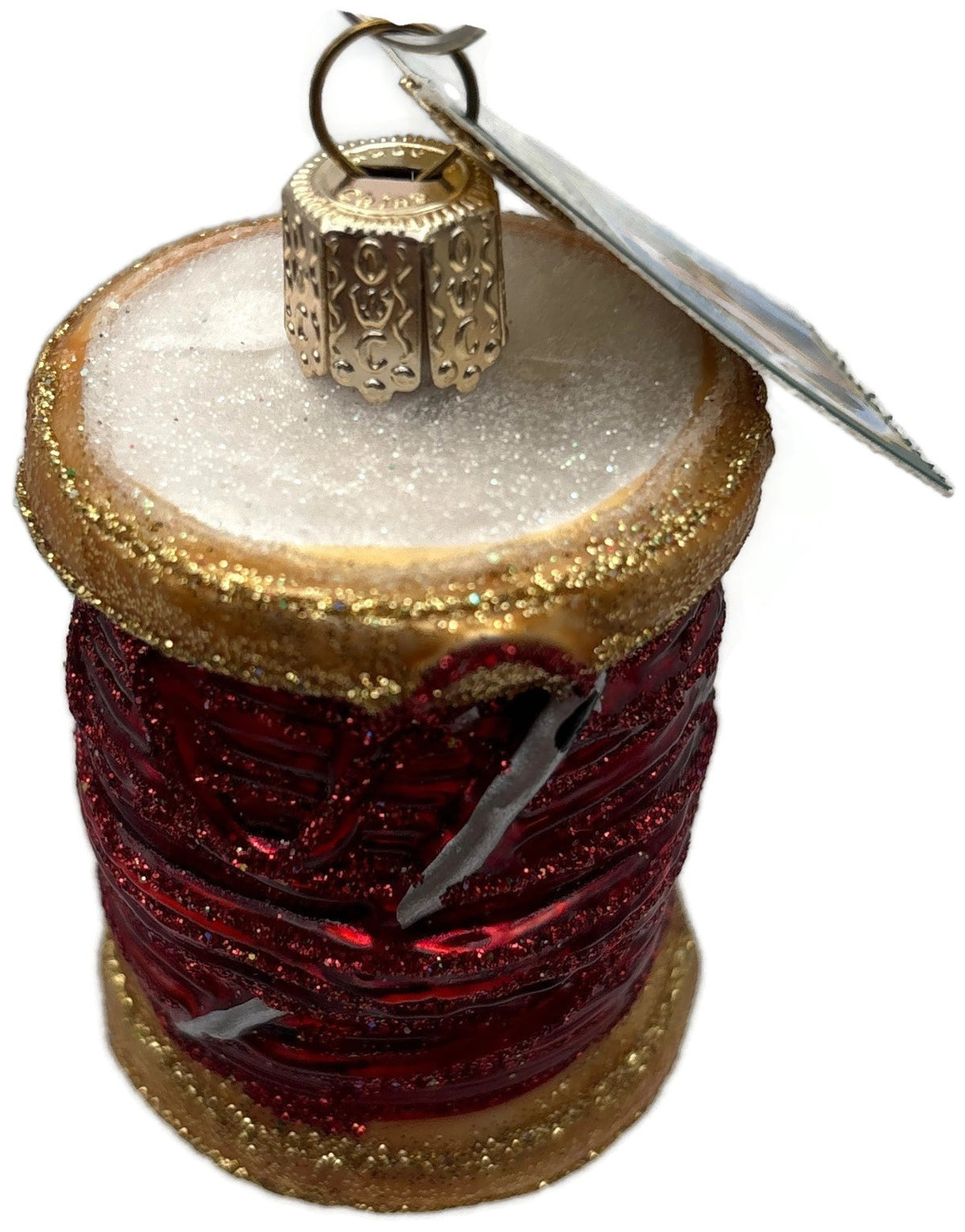 Old World Christmas Spool of Thread Sewing Needle Quilter Merck Red OWC Ornament11