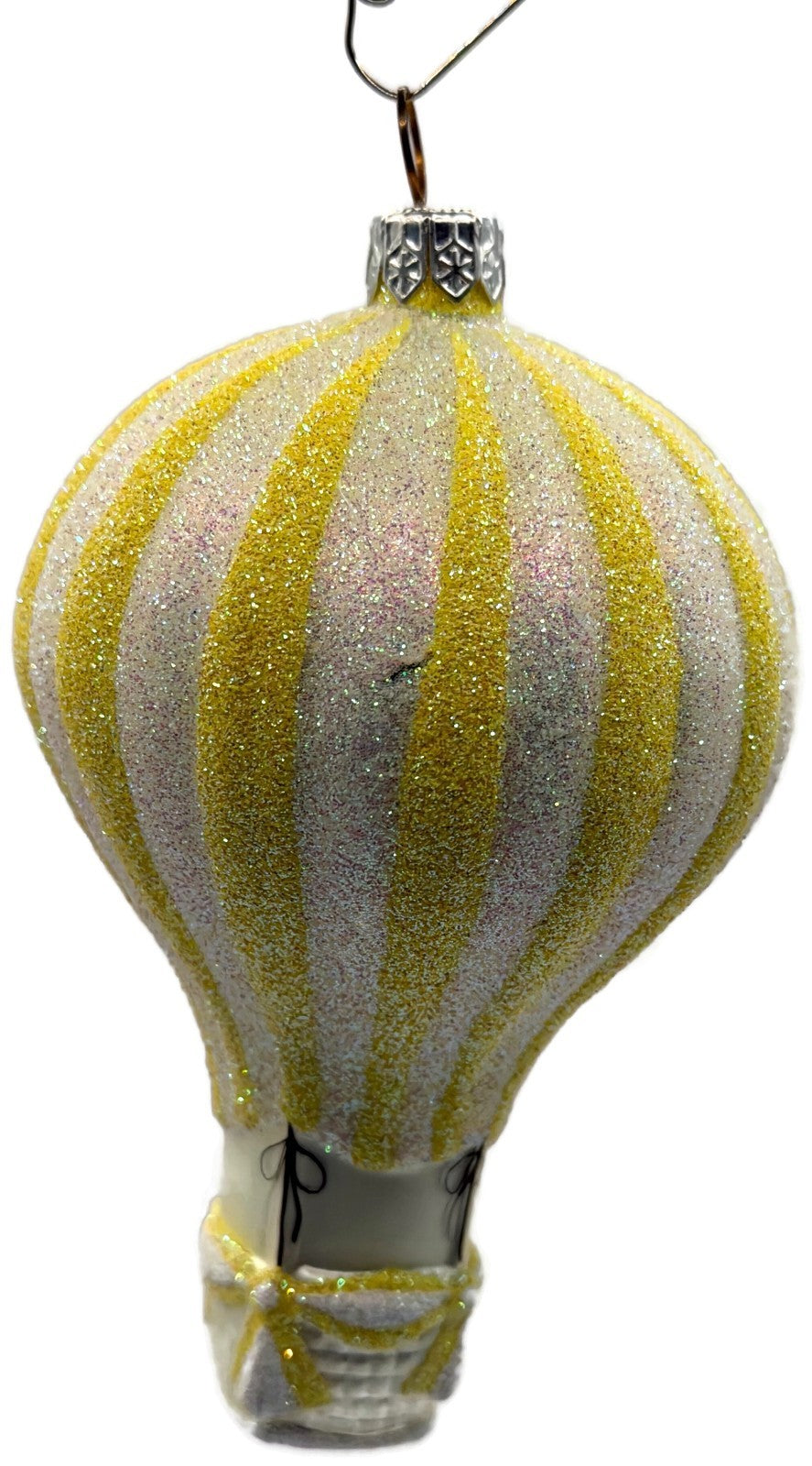 Patricia Breen Petite Balon Lemon Hot Air Balloon Yellow Striped Ornament 21211