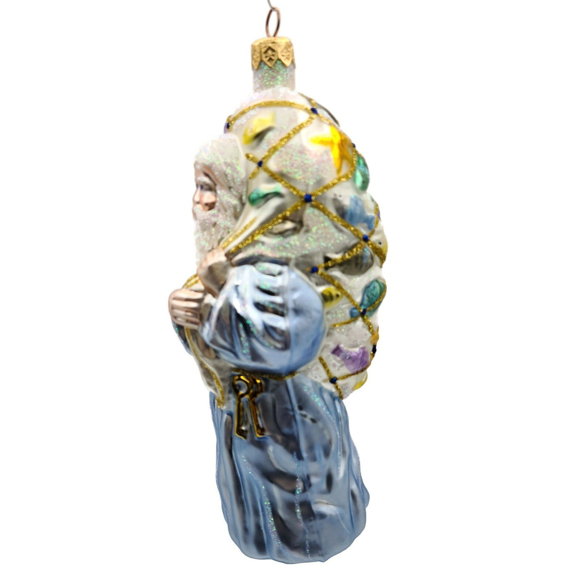 Patricia Breen Saint Peter Fisher of Men Blue Santa Christmas Ornament 97393